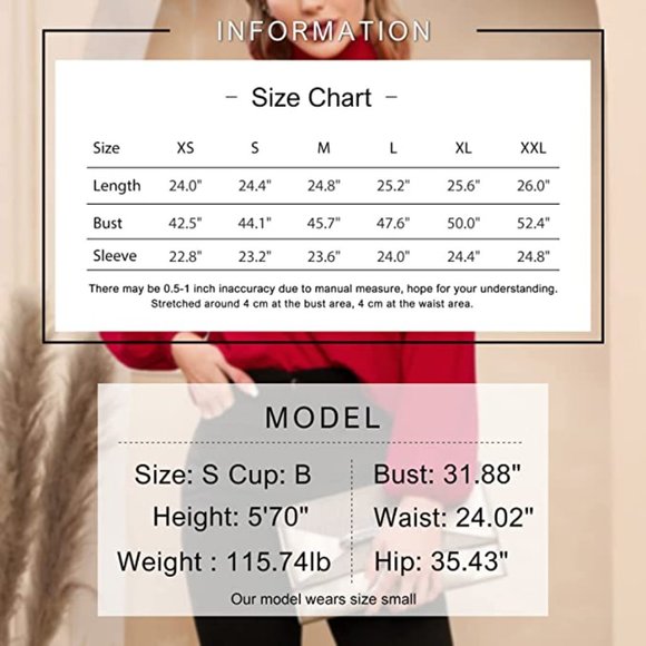 NWT Red Turtleneck Heart Sweater - Picture 6 of 6